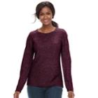 Women's Croft & Barrow Seed-stitch Crewneck Sweater, Size: Xl, Dark Red