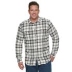 Big & Tall Sonoma Goods For Life&trade; Modern-fit Supersoft Flannel Button-down Shirt, Men's, Size: 3xb, Med Grey