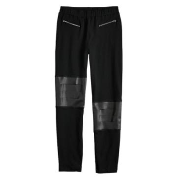Disney's D-signed Descendants 2 Girls 7-16 Moto Leggings, Size: Small, Black