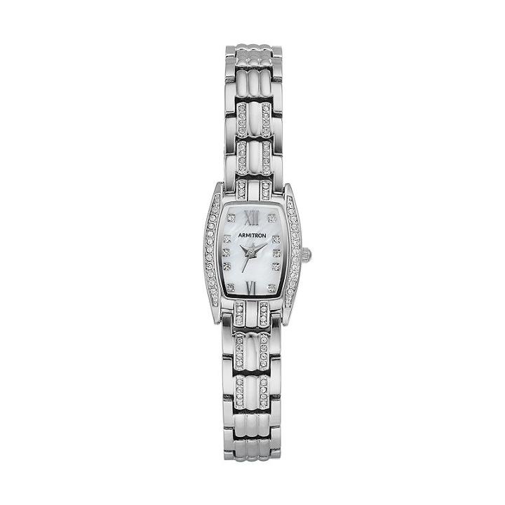Armitron Women's Crystal Watch - 75/5293mpsv, Grey