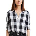 Women's Levi's&reg; Ultimate Plaid Boyfriend Shirt, Size: Xl, White