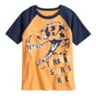 Boys 4-7x Sonoma Goods For Life&trade; Tyrannosaurus Rex Raglan Graphic Tee, Size: 7, Lt Orange