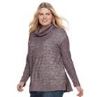 Plus Size Sonoma Goods For Life&trade; Cowlneck Top, Women's, Size: 3xl, Purple