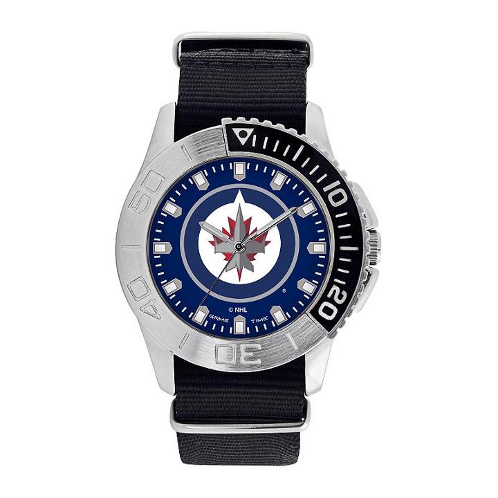 Game Time, Men's Winnipeg Jets Starter Watch, Black