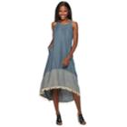 Women's Hope & Harlow Fringe Maxi Dress, Size: 8, Blue
