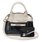 Stone & Co. Megan Smartphone Charging Small Dome Satchel, Women's, White Oth