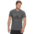 Men's Adidas Mesh Logo Tee, Size: Medium, Dark Grey