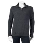 Big & Tall Croft & Barrow&reg; Classic-fit 5gg Quarter-zip Sweater, Men's, Size: L Tall, Dark Grey