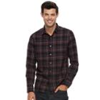 Big & Tall Apt. 9&reg; Modern-fit Plaid Brushed Flannel Button-down Shirt, Men's, Size: Xl Tall, Red