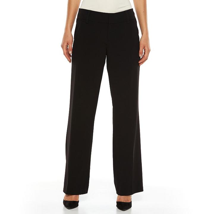 Ab Studio Milan Straight-leg Dress Pants - Women's, Size: 2, Black