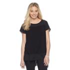 Maternity A:glow Mixed-media Tee, Women's, Size: Xl-mat, Black