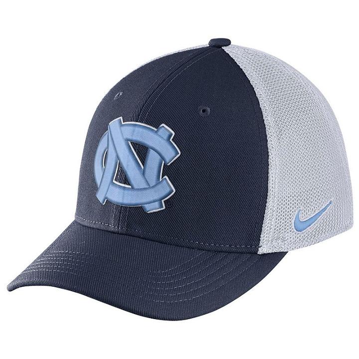 Adult Nike North Carolina Tar Heels Aero Classic 99 Flex-fit Cap, Men's, Blue (navy)