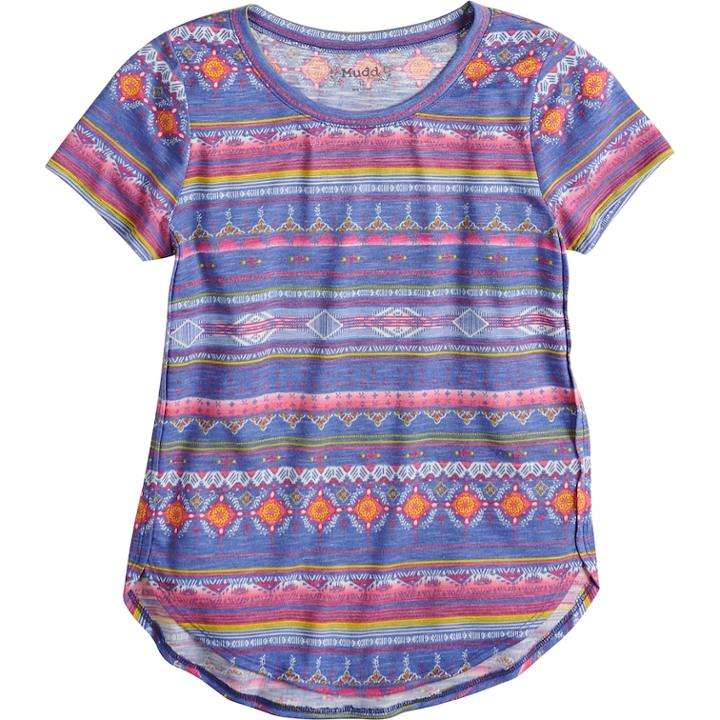 Plus Size Girls 7-16 Mudd&reg; Tulip Hem Tee, Size: 20 1/2, Med Blue
