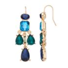 Chaps Geometric Nickel Free Chandelier Earrings, Women's, Brt Blue