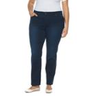 Plus Size Gloria Vanderbilt Bridget Straight-leg Jeans, Women's, Size: 22 W, Med Blue