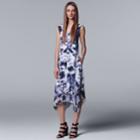 Women's Simply Vera Vera Wang Print Handkerchief Tank Dress, Size: Xl, Med Blue