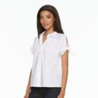 Women's Apt. 9&reg; Tie Sleeve Top, Size: Large, White