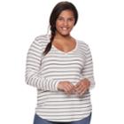 Juniors' Plus Size So&reg; Perfect V-neck Tee, Teens, Size: 1xl, White