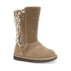 Muk Luks Stacy Girls' Knit Trim Boots, Girl's, Size: 10 T, Brown