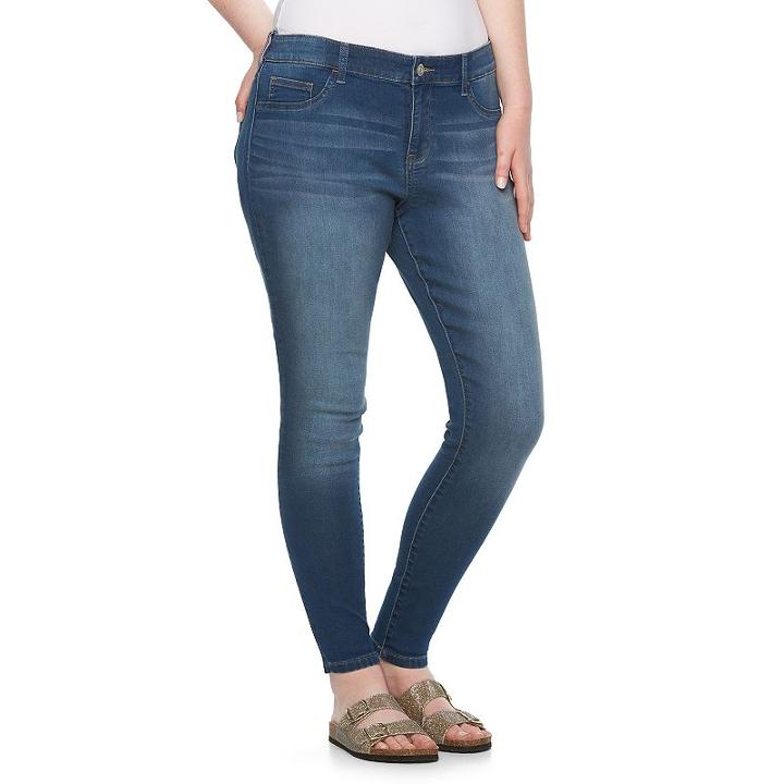 Juniors' Plus Size So&reg; Faded Knit Jeggings, Girl's, Size: 24 W, Oxford