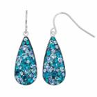 Confetti Blue Crystal Teardrop Earrings, Women's