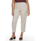 Plus Size Apt. 9&reg; Torie Zipper Accent Crop Ankle Dress Pants, Women's, Size: 20 W, Silver