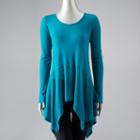 Plus Size Simply Vera Vera Wang Handkerchief Tee, Women's, Size: 1xl, Turquoise/blue (turq/aqua)