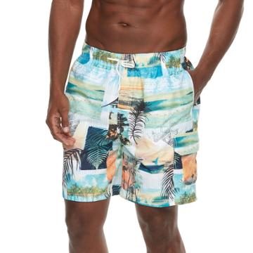 Men's Croft & Barrow&reg; Sunday News Swim Trunks, Size: Medium