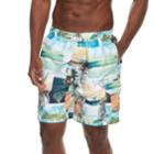 Men's Croft & Barrow&reg; Sunday News Swim Trunks, Size: Medium