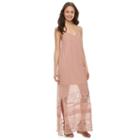 Juniors' Mason & Belle Crochet Inset Slip Maxi Dress, Girl's, Size: Small, Pink Ovrfl