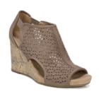 Lifestride Hinx 2 Women's Wedges, Size: 11 Wide, Beig/green (beig/khaki)