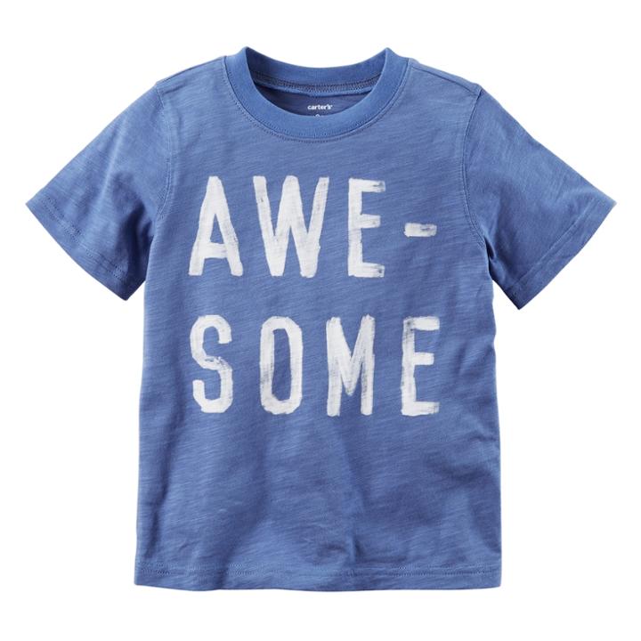 Toddler Boy Carter's Awesome Slubbed Tee, Size: 2t, Med Blue