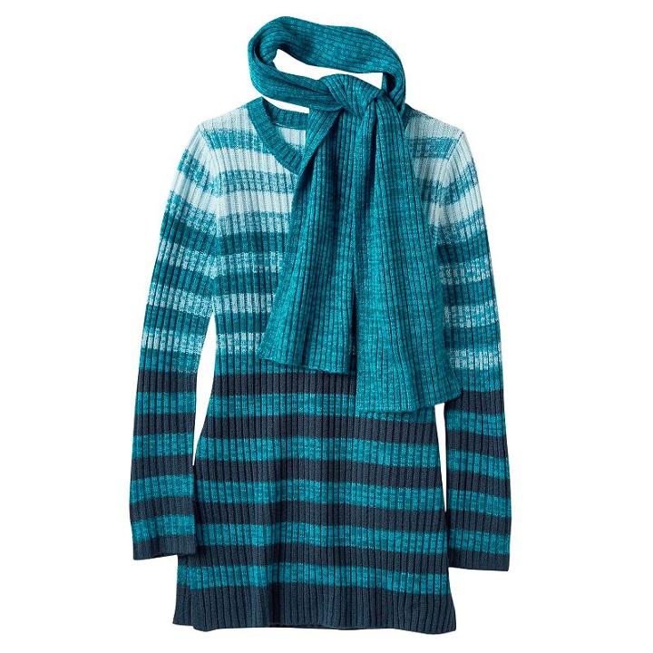 Plus Size Girls 7-16 It's Our Time Marled Ombre Sweater Tunic With Scarf, Girl's, Size: Xl Plus, Brt Blue