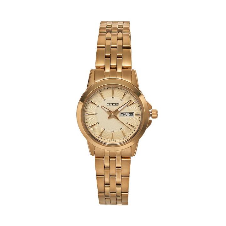 Citizen Women's Stainless Steel Watch - Eq0603-59p, Yellow