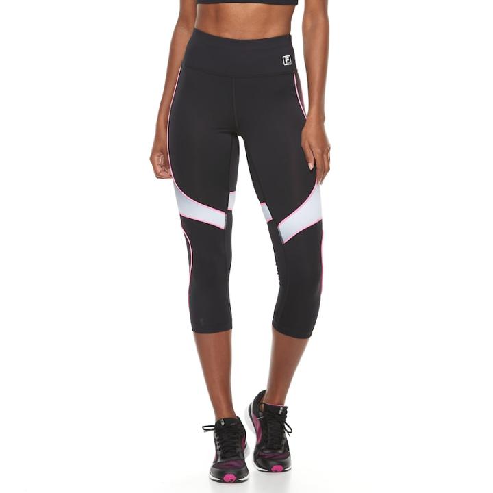 Women's Fila Sport&reg; High-waisted Running Capri Leggings, Size: Xs, Oxford