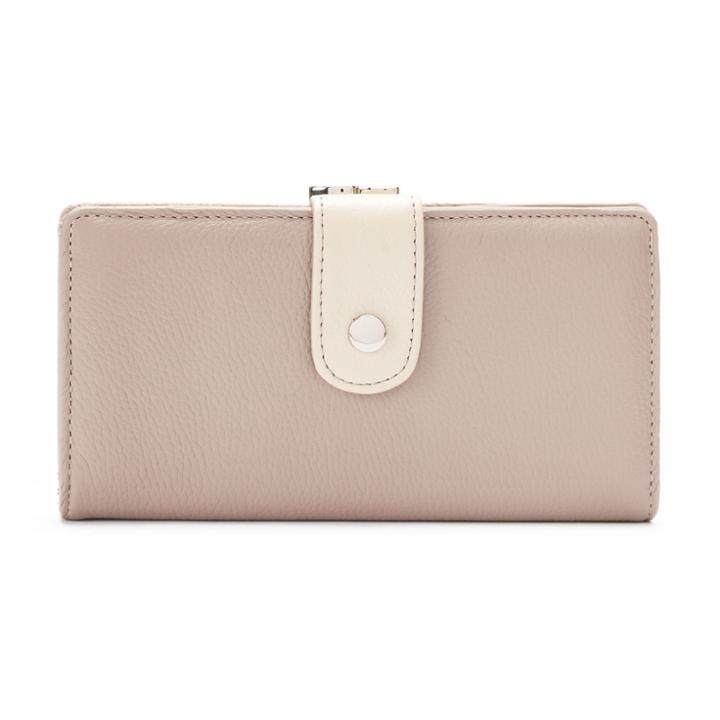 Apt. 9&reg; Soho Leather Rfid-blocking Tab Clutch, Women's, Natural