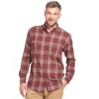 Men's Arrow Saranac Classic-fit Plaid Flannel Button-down Shirt, Size: Xl, Red/coppr (rust/coppr)