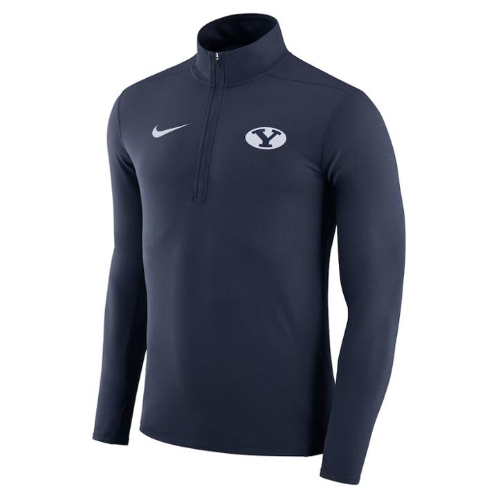 Men's Nike Byu Cougars Dri-fit Element Pullover, Size: Medium, Blue (navy)