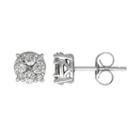 10k Gold 1/2 Carat T.w. Diamond Cluster Stud Earrings, Women's, White