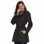 Women's D.e.t.a.i.l.s Radiance Double-breasted Trench Jacket, Size: Small, Black