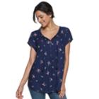 Women's Sonoma Goods For Life&trade; Pintuck Tee, Size: Xs, Dark Blue