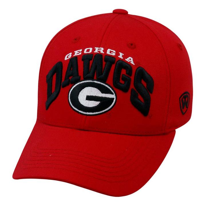 Adult Top Of The World Georgia Bulldogs Whiz Adjustable Cap, Med Red
