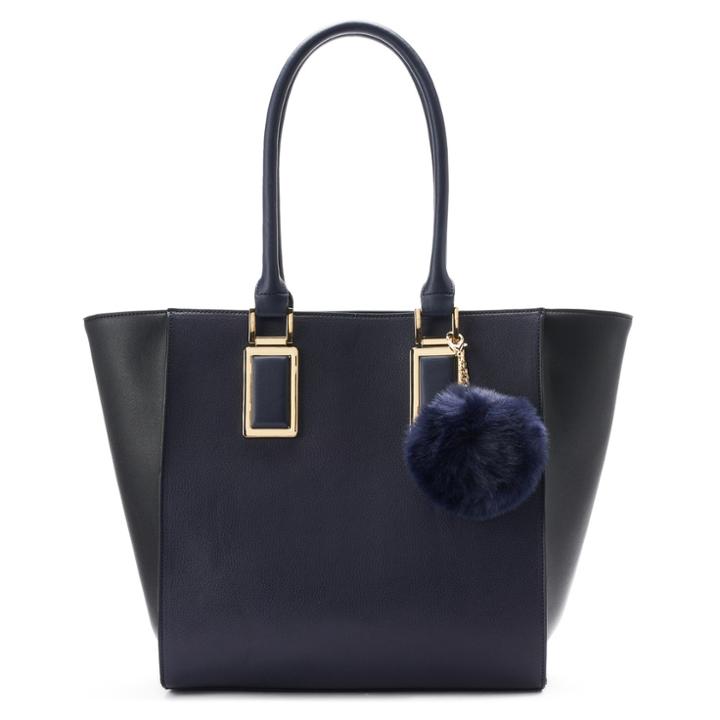 Apt. 9&reg; Riley Pom-pom Tote, Women's, Blue (navy)