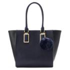 Apt. 9&reg; Riley Pom-pom Tote, Women's, Blue (navy)
