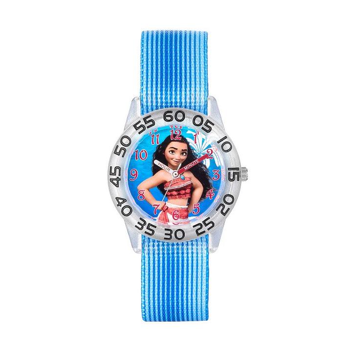 Disney's Moana Kids' Reversible Time Teacher Watch, Women's, Blue