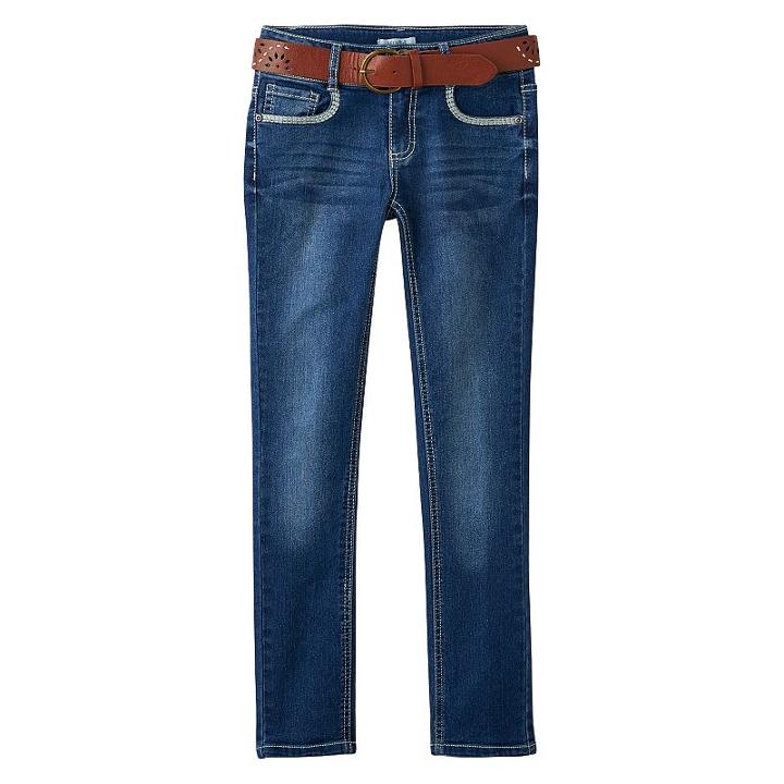 Girls 7-16 & Plus Size Mudd&reg; Belted Faded Skinny Jeans, Girl's, Size: 20 1/2, Brt Blue