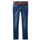 Girls 7-16 & Plus Size Mudd&reg; Belted Faded Skinny Jeans, Girl's, Size: 20 1/2, Brt Blue