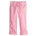 Girls 7-16 & Plus Size So&reg; Utility Rolled Cuff Capri Pants, Size: 20 1/2, Light Pink