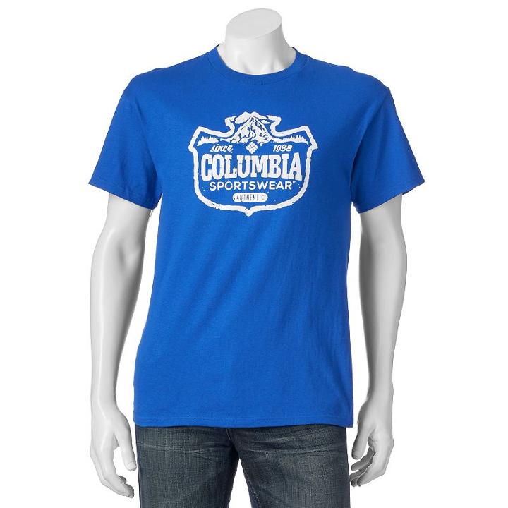 Men's Columbia Outdoor Stamp Tee, Size: Small, Blue Other