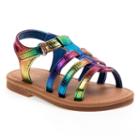 Laura Ashley Toddler Girls' Metallic Sandals, Girl's, Size: 6 T, Multicolor